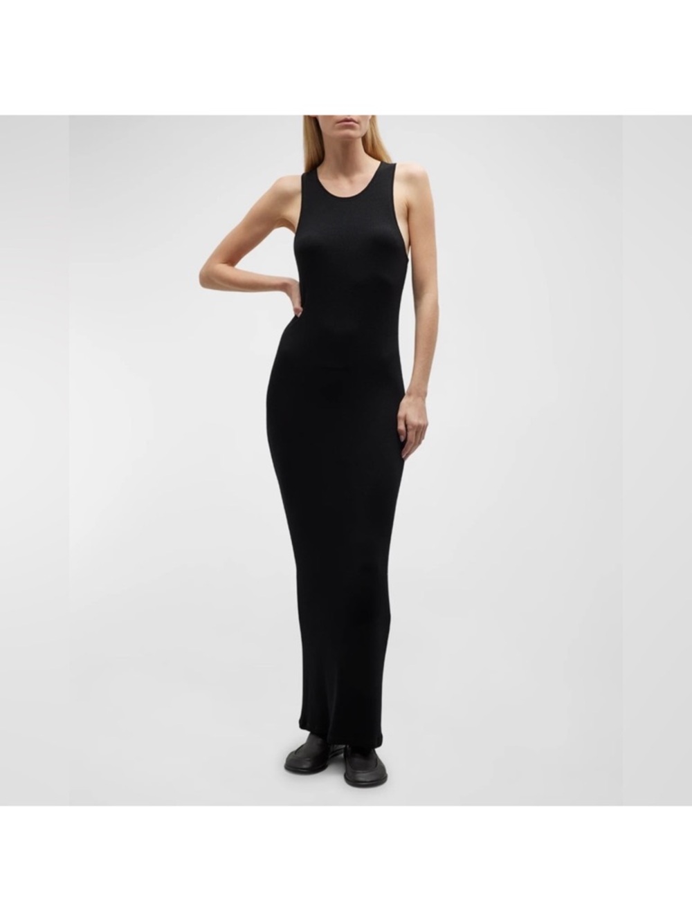 THE ROW Tikea Sleeveless Rib Bodycon Maxi Dress Size XL